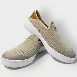 Columbia Men’s Boatside Vent PFG Boat Slip-On Shoes Canvas Tan Delta Size 10